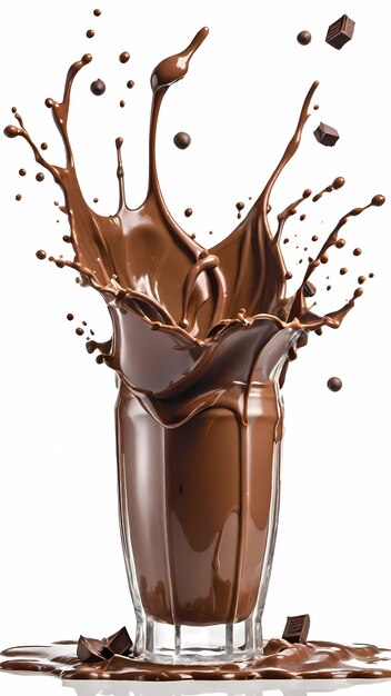 zoete melkchocolade splash geïsoleerd Stock illustratie