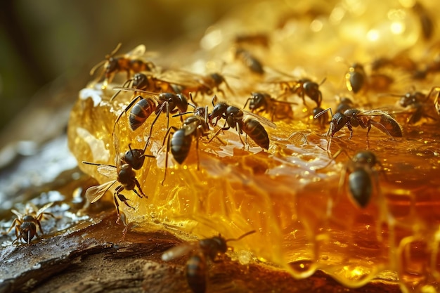 Zoete mieren honing drop nectar genereren Ai