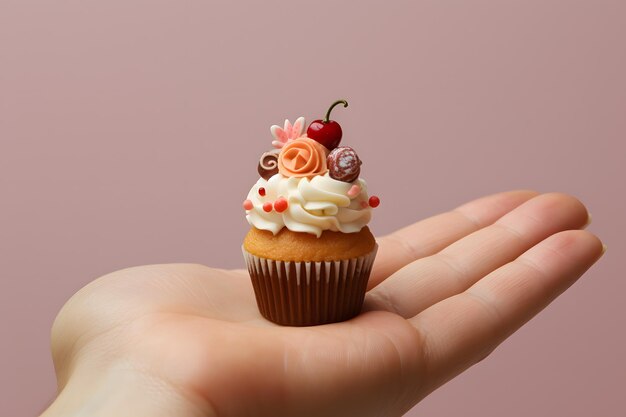 Zoete mini-cupcake