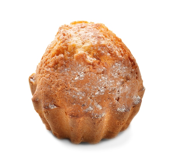 Zoete smakelijke muffin geïsoleerd op white