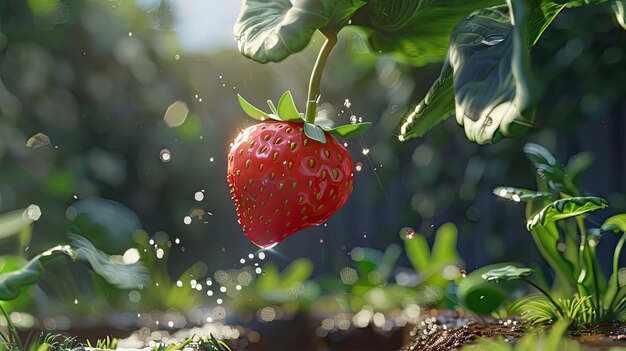 Zoete vallende aardbeien