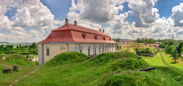 Zolochiv, Ukraine 06.07.2021. Zolochiv Castle in Galicia region of Ukraine, on a sunny summer day