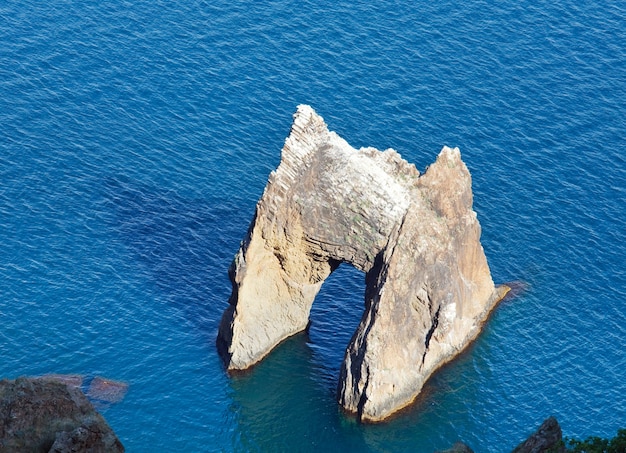 Zoloti Vorota (Golden gate) rock (Karadag (reserve on place of ancient extinct volcano), Crimea, Ukraine)