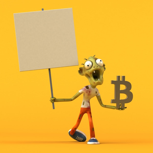 Foto illustrazione di zombie e bitcoin