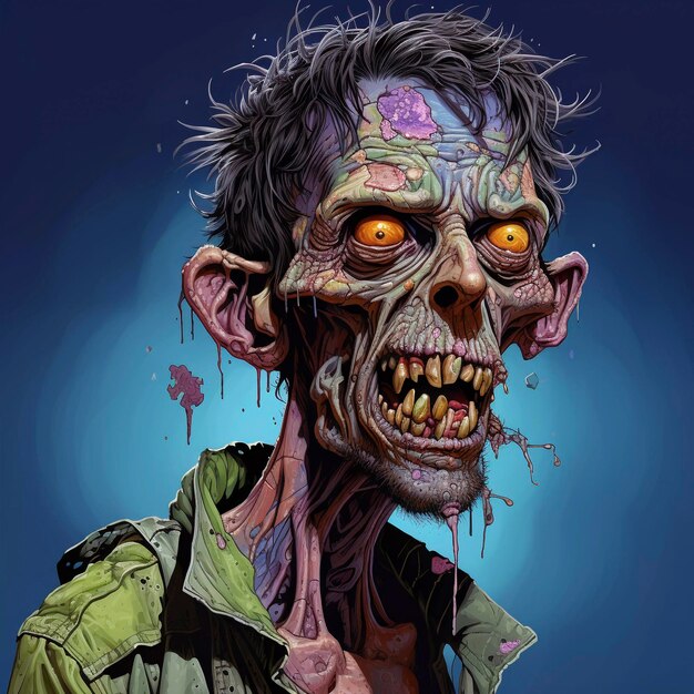 Zombie Comic Character Avatar of the Undead Generative AI