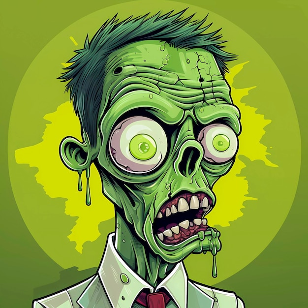 Zombie Comic Character Avatar of the Undead Generative AI