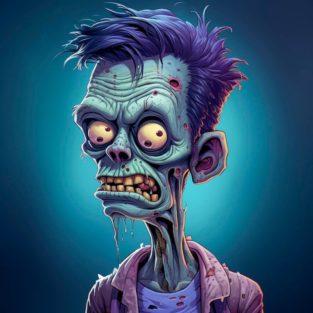 Zombie Comic Character Avatar of the Undead Generative AI