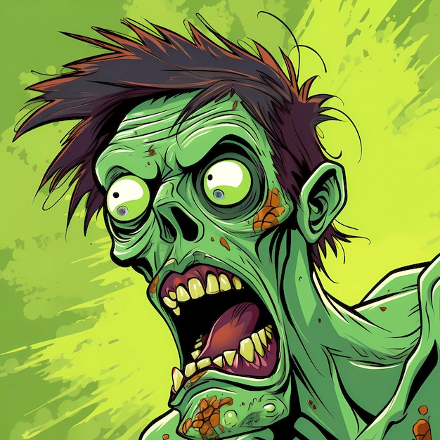 Zombie Comic Character Avatar of the Undead Generative AI