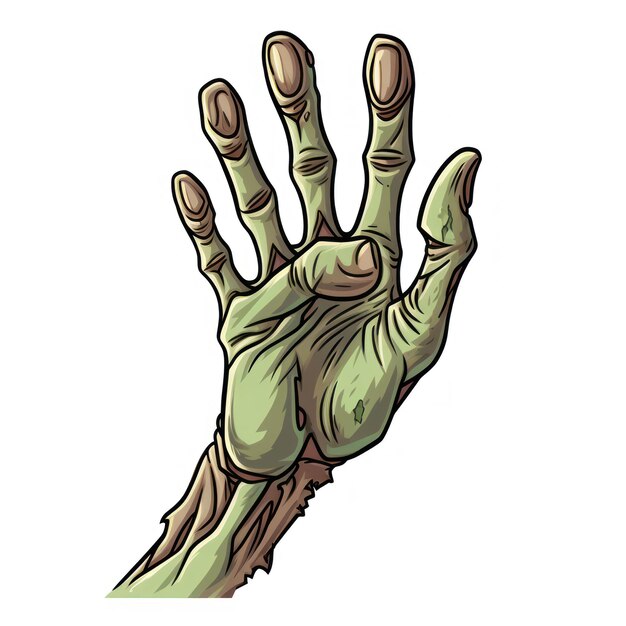 Photo zombie hand rising icon