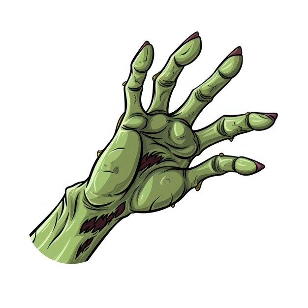 Photo zombie hand rising icon