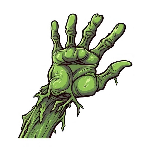 Photo zombie hand rising icon
