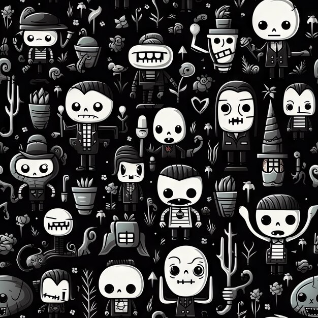 A Zombie pattern illustration