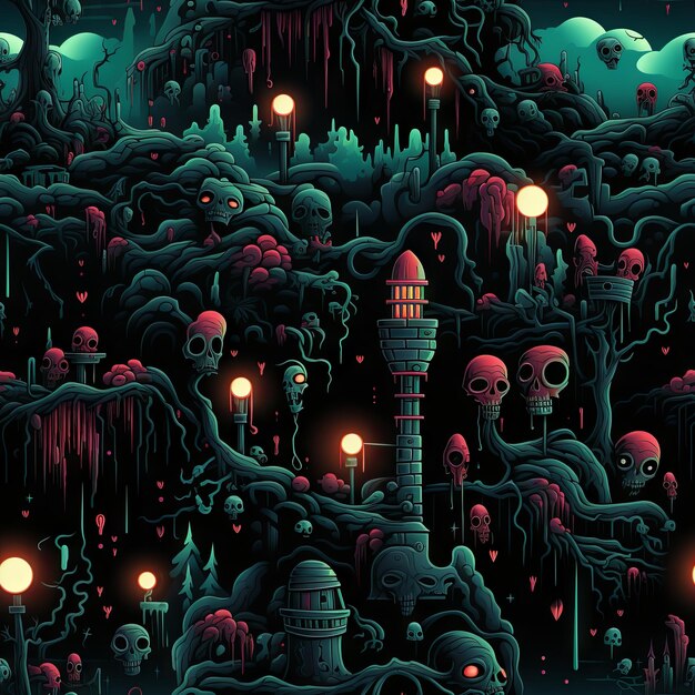 A Zombie pattern illustration