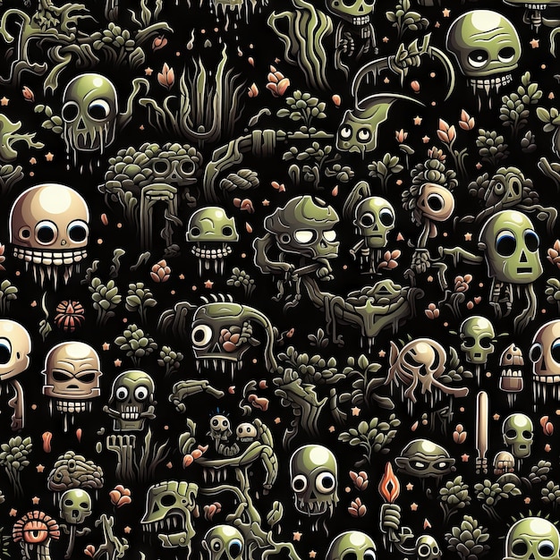 A Zombie pattern illustration