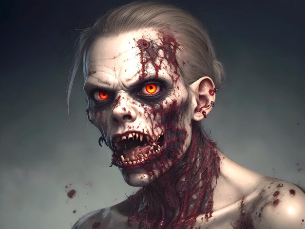 Photo zombie portrait