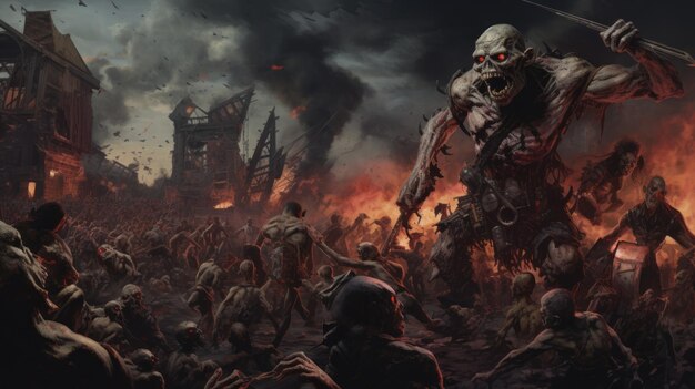 Zombie Town Inferno Highly Detailed Metal Band Cd Cover