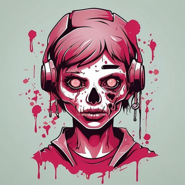 Zombie vector t-shirt ontwerp gemaakt met AI