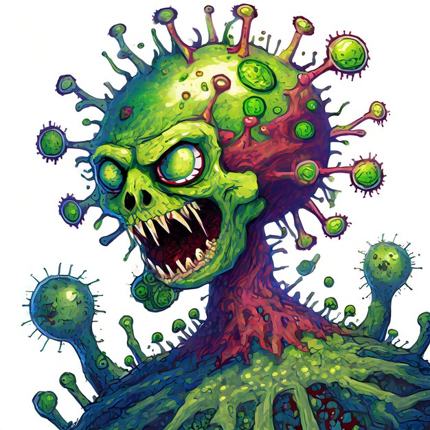 Photo zombie virus illustration