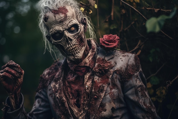 Zombie voor halloween-feest