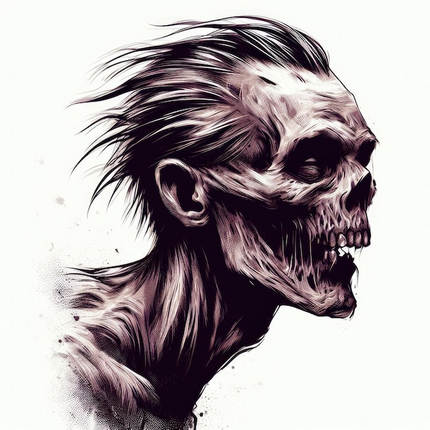 Zombie on white