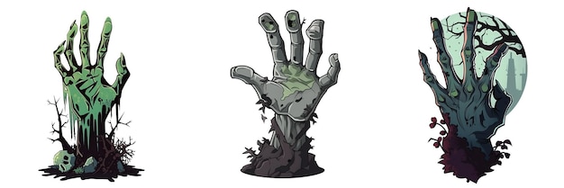 Foto zombiehand halloween-logo 2d