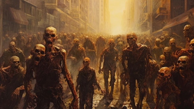 Zombies in de stad.