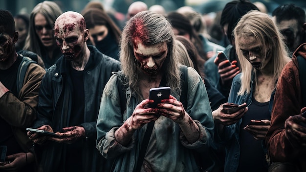 Zombies met mobiele telefoons