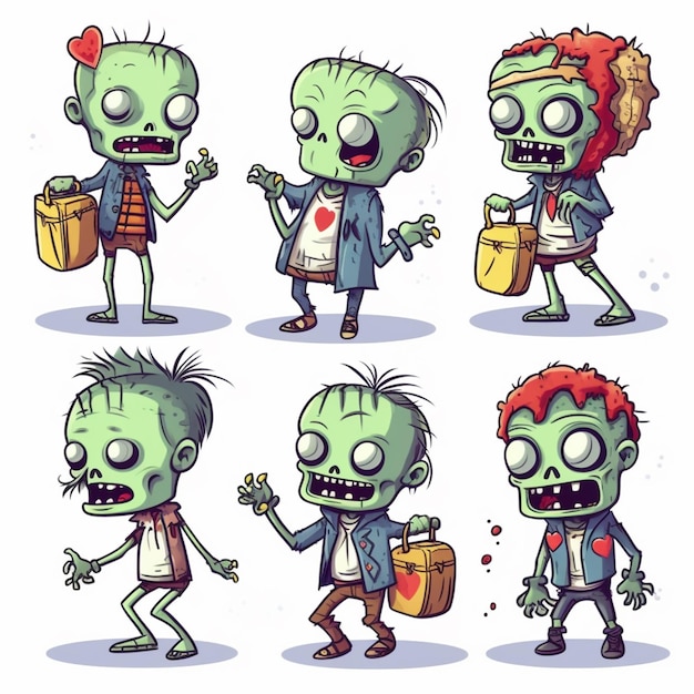 Foto zombies set
