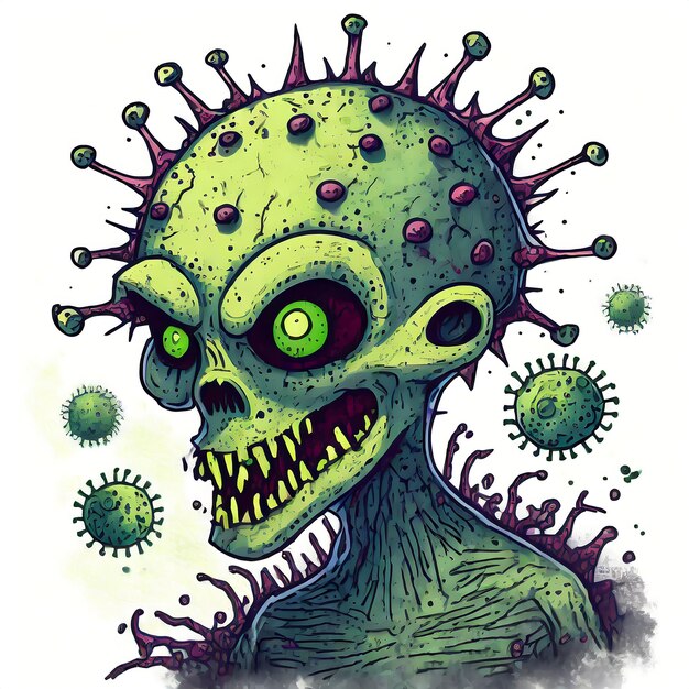 Zombievirus illustratie