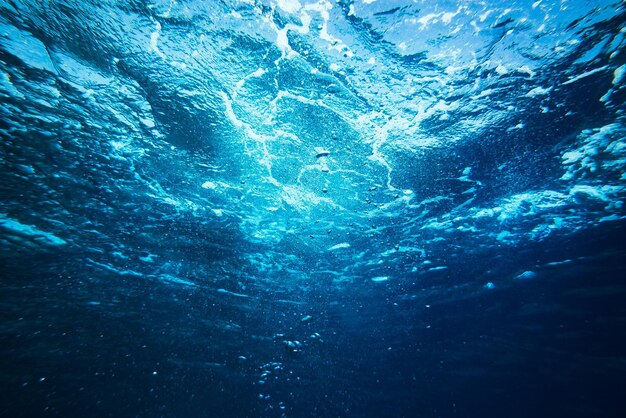 Zomer Blauwe onderwater Horizontale golf Zeewater
