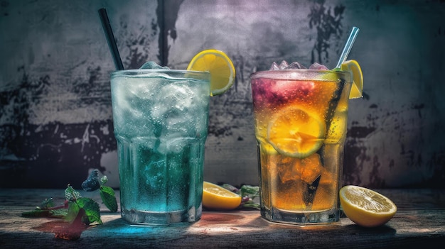 Zomer Coctail illustratie close-up