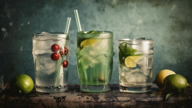 Zomer Coctail illustratie close-up