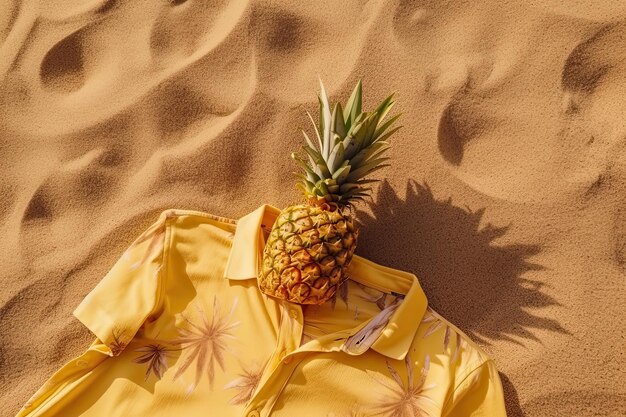 Foto zomer een ananas zonnebril dragen