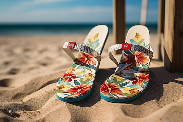 Foto zomer flip-flop schoenen
