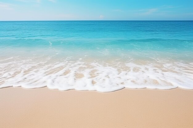 Zomer landschap ontspannen op het paradijs strand blauwe zee en schoon zand met kopie ruimte