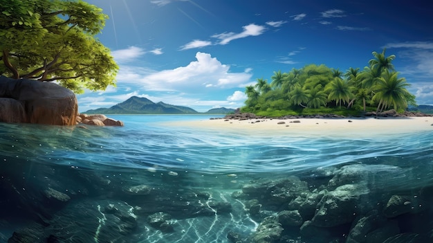 Zomer natuur eiland oceaan landschap