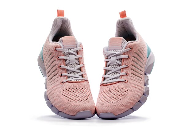 Zomer roze Dames sneakers op een witte achtergrond