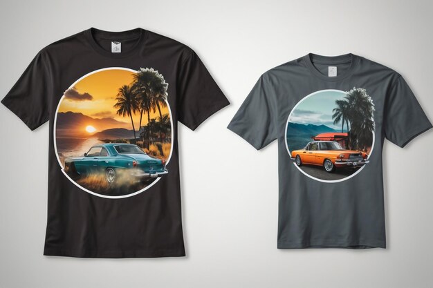 zomer t-shirt ontwerp zee strand t-shirt sjabloon