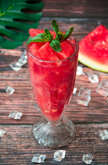 Foto zomer watermeloen koud drankje