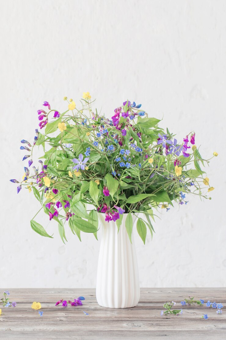Zomer wilde bloemen in vaas