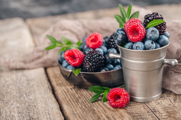 Zomerbessenmix met framboos, bosbes en braam