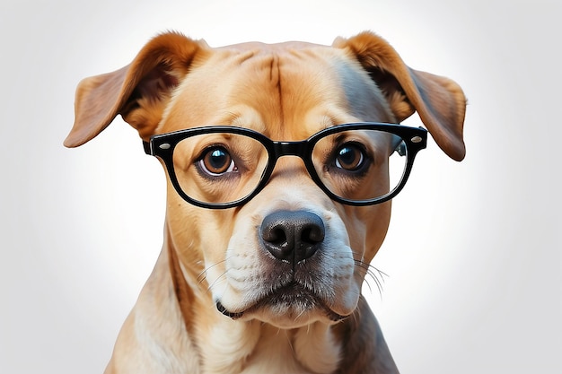 Foto zomerconcept van hond met bril gegenereerd door ai