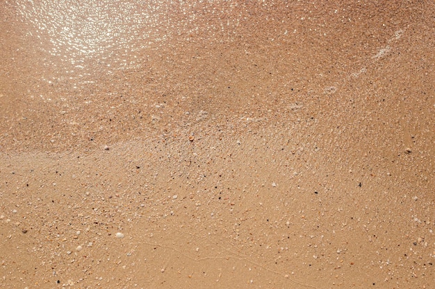 Zomerdag strand zand textuur Bovenaanzicht plat leggen