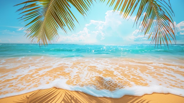 Zomerlandschap natuur van tropisch gouden strand