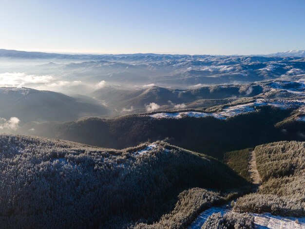 Zomerluchtbeeld van het gebied van Yundola, Bulgarije