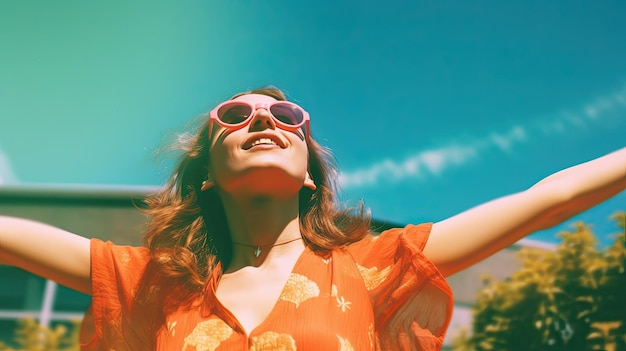 zomerse sfeerfoto met een effen achtergrond