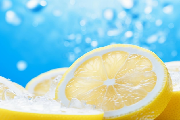 Zomerse verfrissing Dewy glas limonade met schijfje verse citroen