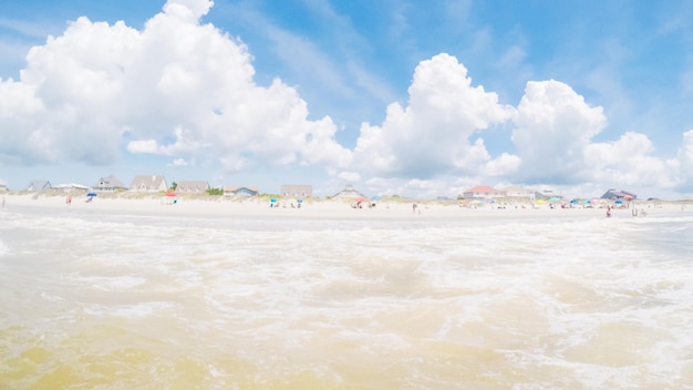 Zomervakantie op het strand in South Carolina.