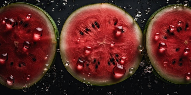 Zomervermaak Naadloze watermeloen achtergrond met verfrissende waterdruppels