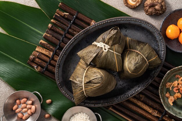 Duanwu Dragon Boat Festival 음식을 위한 Zongzi 쌀 만두